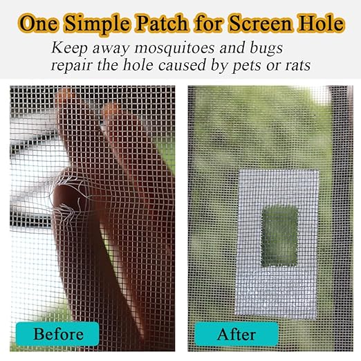 Upgraded Window Screen Repair Tape 4in*16.4FT(196.8in) Ventilated Screen Repair Patch Strong Adhesive Screen Repair Kit Removable Seam Glue Mesh Repair Fiberglass Screen Tape(Grey)