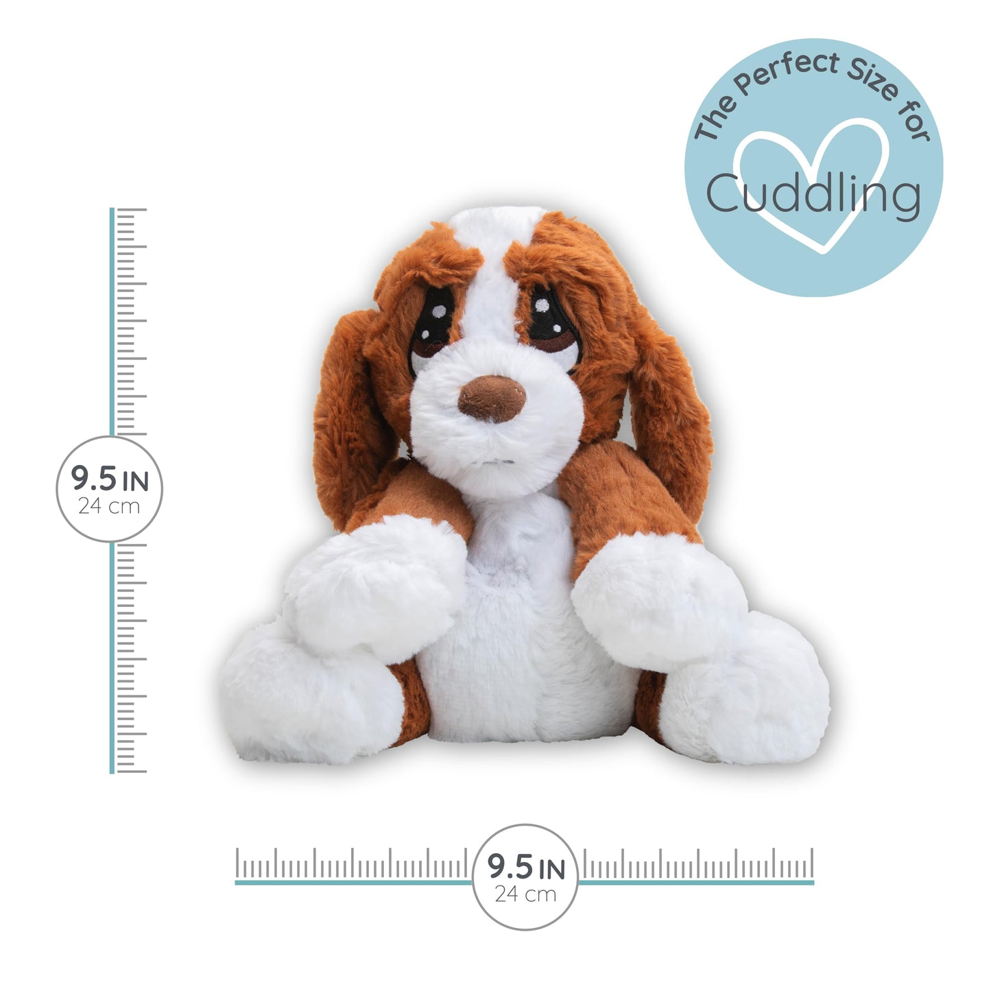 Hound Dog - Microwavable & Weighted Plush Stuffed Animal - Heated Plushie for Warmth - Cute, Soft, Cozy Toy for Adults & Children (Boys, Girls, & Toddlers) by Warm Pals