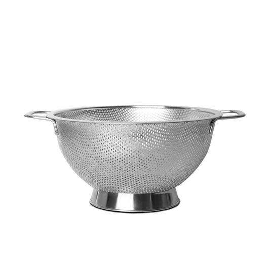 Fox Run Small Stainless Steel Colander, 1 Quart Pasta Strainer With Handles, 7.8” x 9.5” x 4”