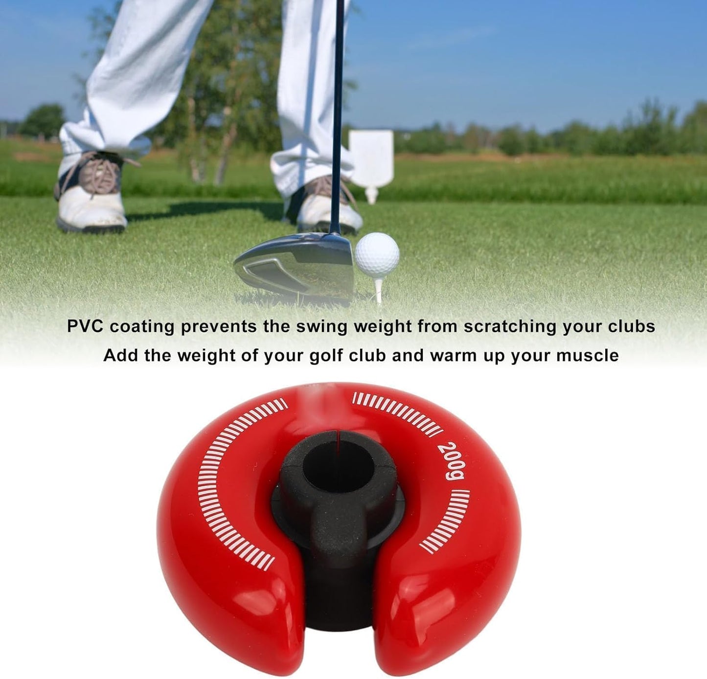 Golf Weight Rings, 200g Zinc Alloy Golf Swing Weight Ring Golf Club Swing Trainer Rings Accessories for Golf Practice Training Warm Up
