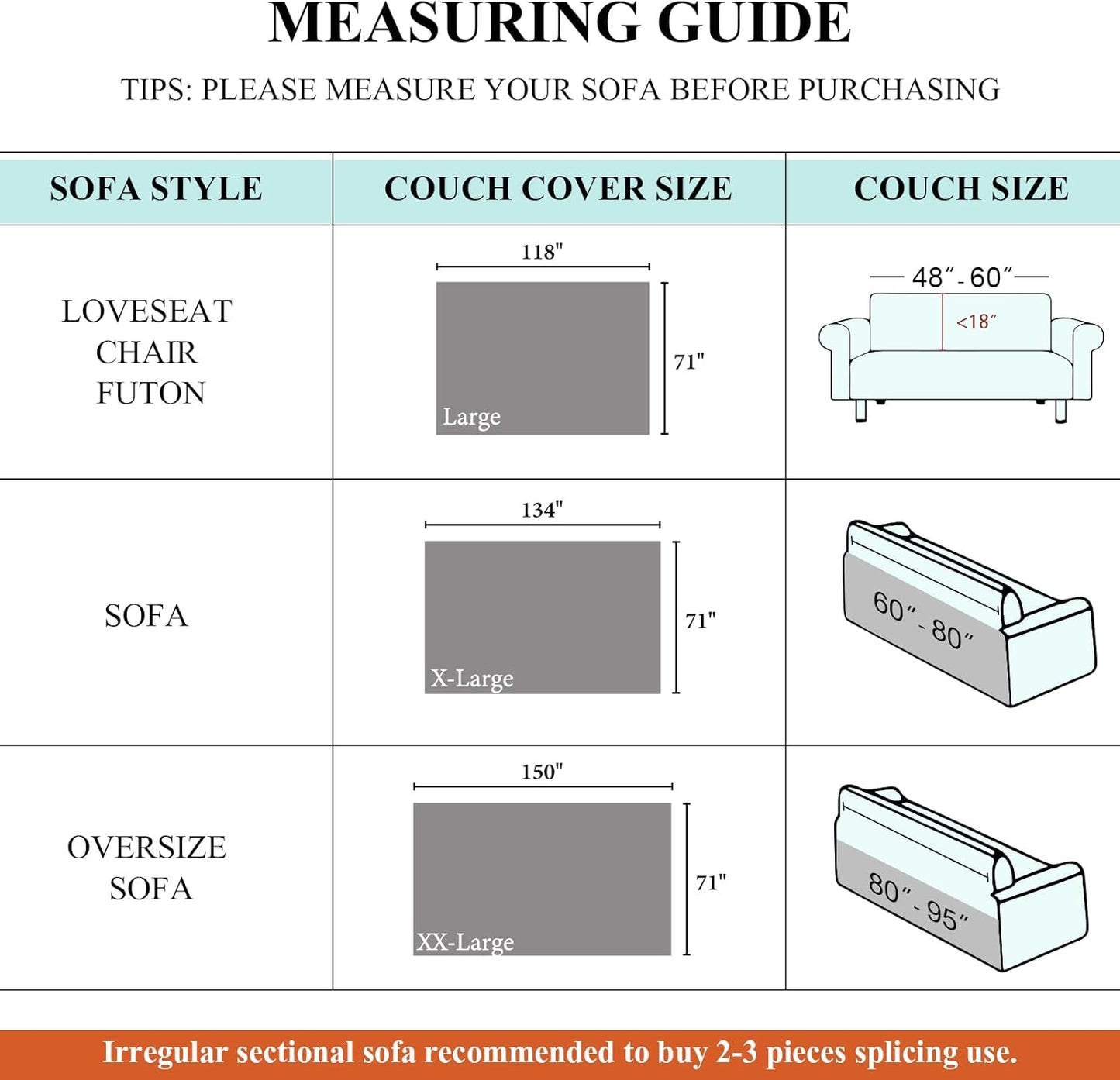 STACYPIK Non Slip Blue Couch Covers Chenille Sofa Cover for Dogs, Herringbone Pet Protector for 2 Cushion Couch, Loveseat Cover for Sectional, Washable Furniture Cover Versatile Throw Blanket-71x118IN