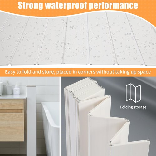 Foldable Bathtub Tray, PVC Anti-dust Bathtub Cover Bath Insulation Cover, Waterproof Shutter Bathtub Tray & Laptop Desk 2 in 1 Fits Most Tubs,Can Hold Wine Glass, Books, Tablets.(180 * 80 * 0.65cm)