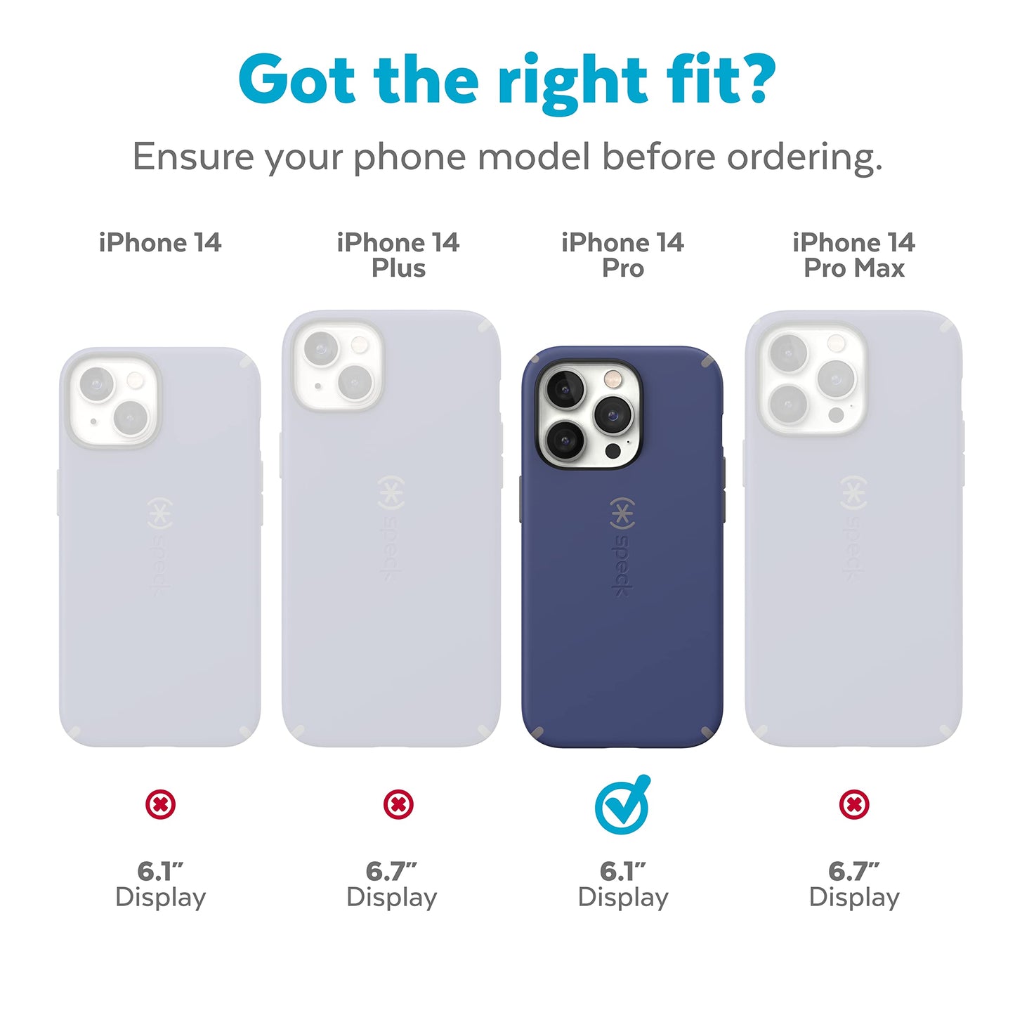 Speck Iphone 14 Pro Case - Slim Phone Case With Drop Protection, Scratch Resistant With Soft Touch For 6.1 Inch Iphone 14 Pro Ca