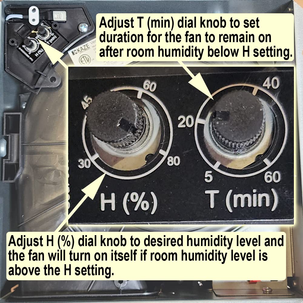 Kaze Appliance Sep120H | 120 Cfm | 0.3 Sone | Humidity Sensing | Energy Star-Certified Energy-Saving Ultra Quiet Bathroom Exhaus
