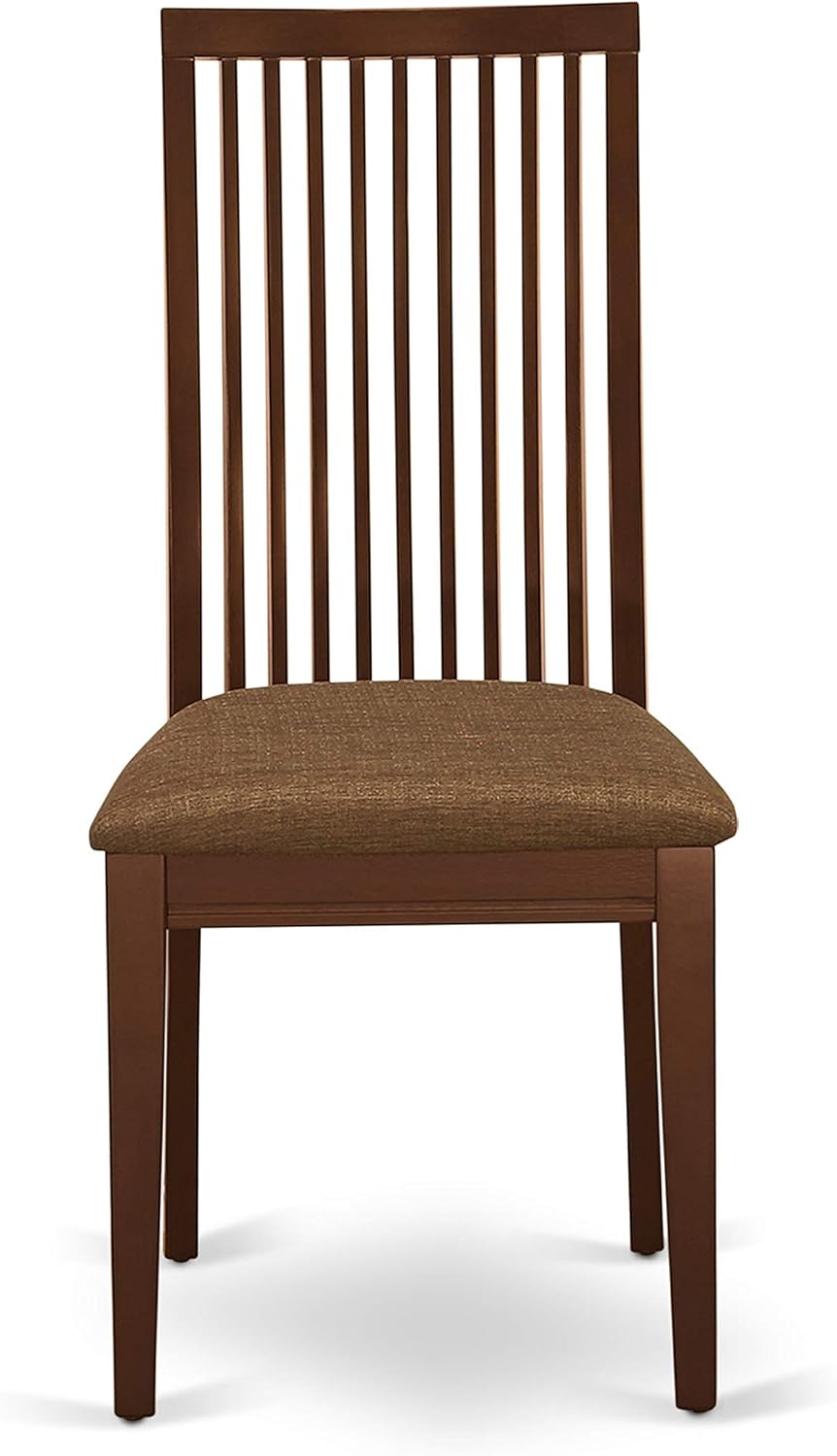 East West Furniture CAIP6-MAH-C 6 Piece Modern Dining Table Set Contains a Rectangle Wooden Table and 4 Linen Fabric Upholstered Chairs with a Bench, 36x60 Inch, Mahogany