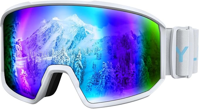 Ski Goggles for Men Women, OTG Snow Goggles, UV Protection Snowboard Goggles for Adult & Youth, Snowmobile, Sledding