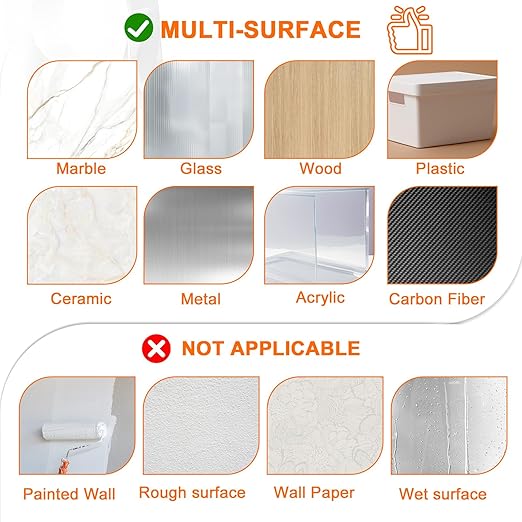 Mega Roll Heavy Duty Double Sided Tape 196 Inch, Extra Strong Mounting Adhesive for Large Wall Art, Mirror, Whiteboard, No Damage Wall Tape Reusable & Removable for Holiday Décor