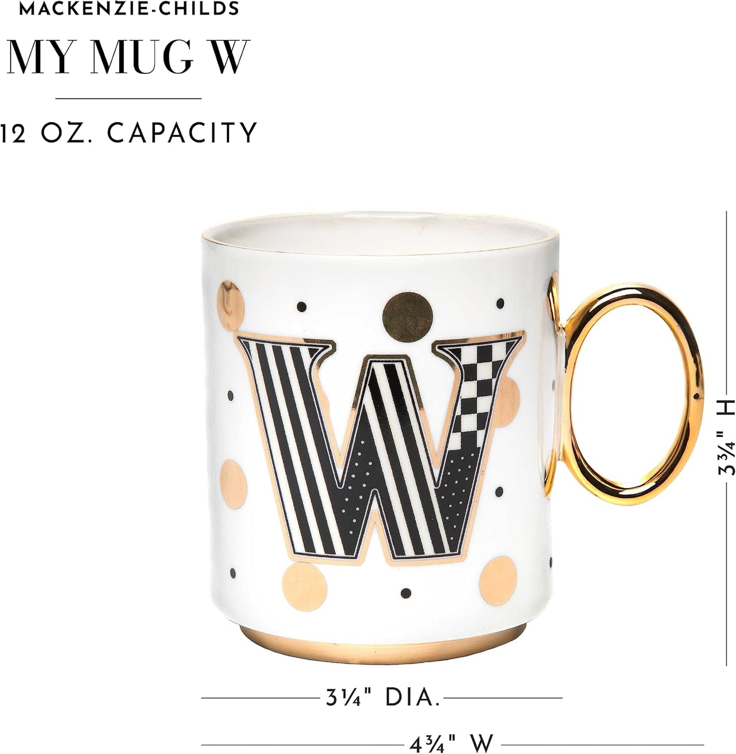 MACKENZIE-CHILDS My Mug, Decorative Ceramic Coffee Mug with Handle, W