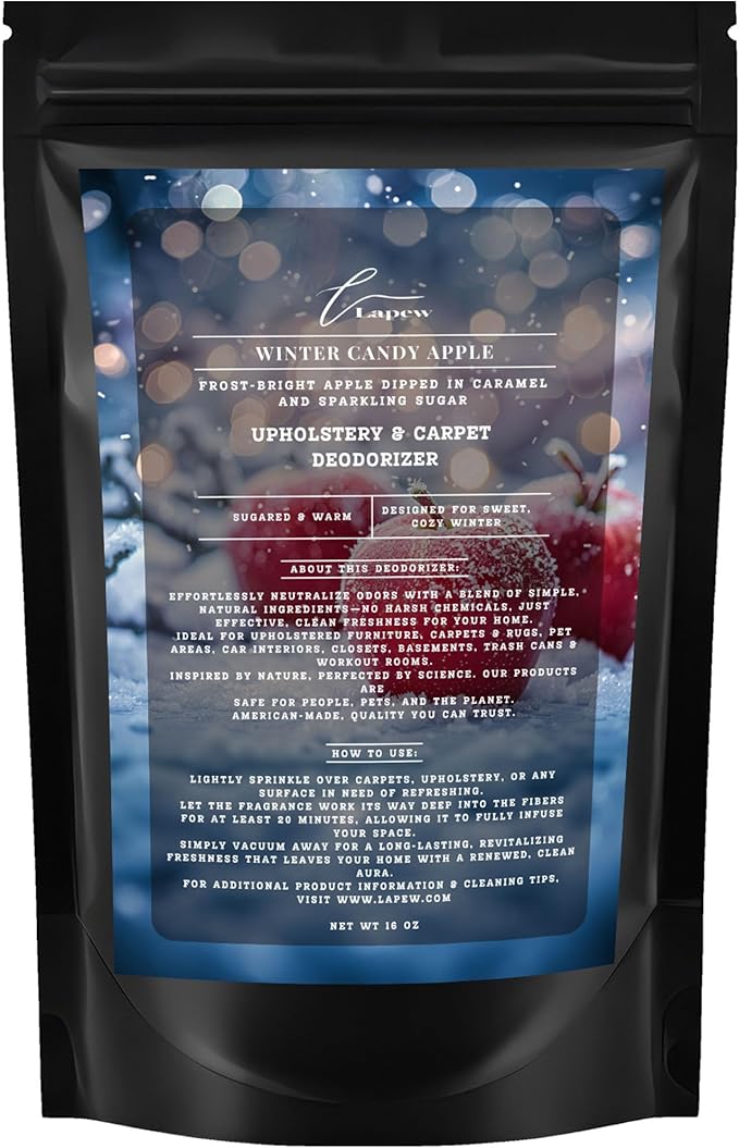 Winter Candy Apple Carpet Freshener Powder 16 oz | Powerful Odor Eliminator for Home | Upholstery Deodorizer | Carpet Deodorizer | Cat Litter Box