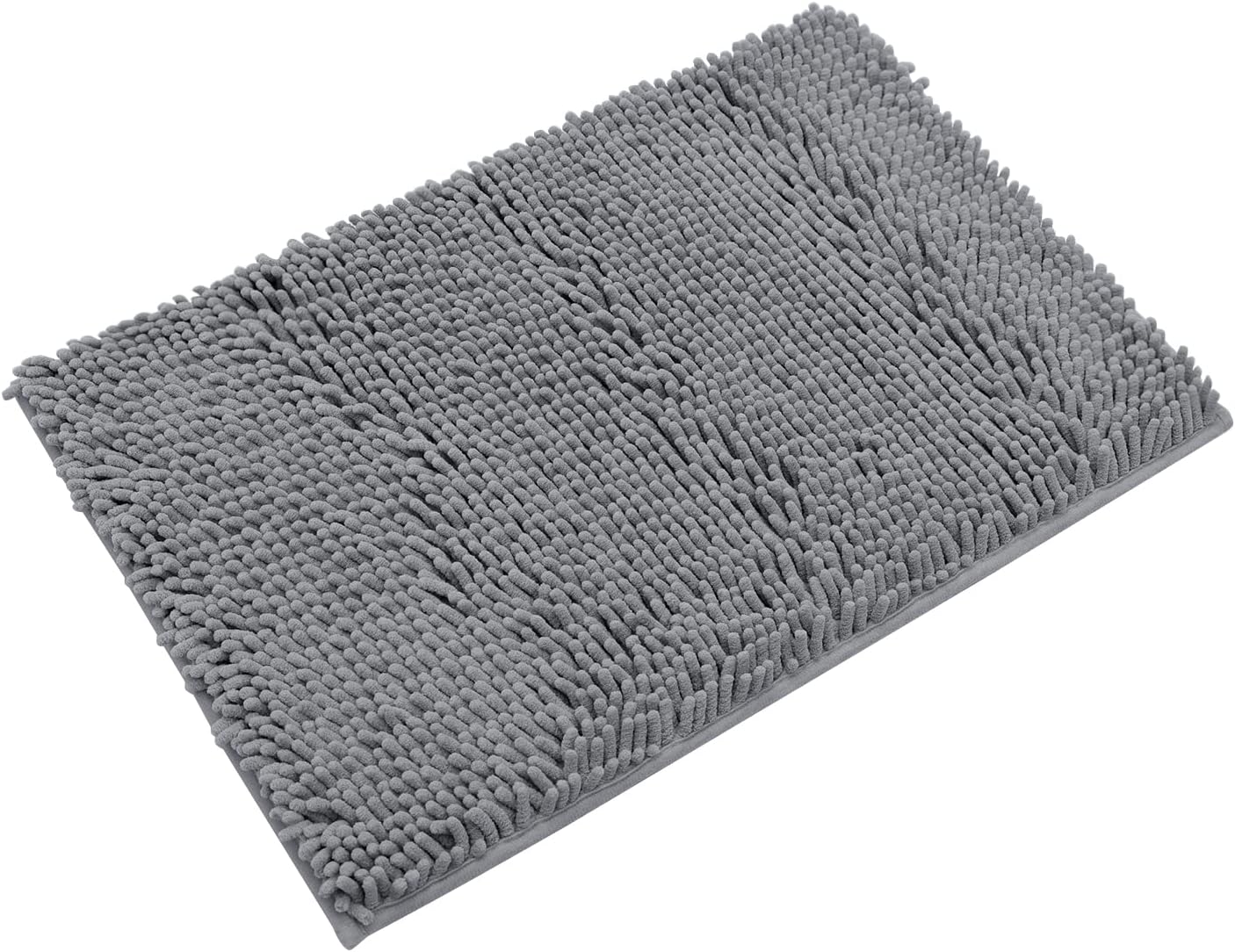 Non-Slip Bath Rug,Extra Soft Microfiber Bedroom Shag Carpet with Anti-Slip Backing,Water/Dust Absorbent Fast Dry Shower Mat,Sound Insulated Stairs Pad,Machine Washable (Dark Grey,19 x 31 Inches)