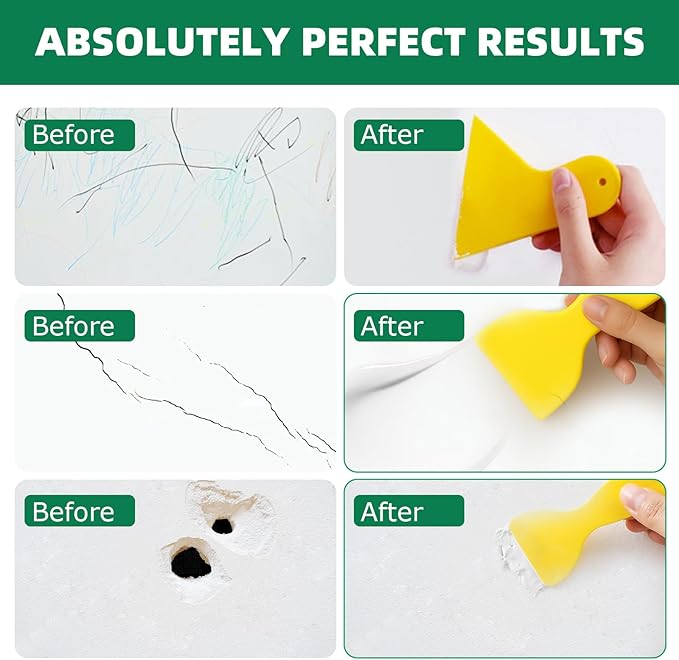 Premium Aluminum Wall Repair Patch Kit, 18 Pieces Self-Adhesive Mesh Repair Patches for Drywall, Multiple Sizes 8/6/4/2 Inch, Meet Your Needs for Repairing Damaged Walls or Ceilings