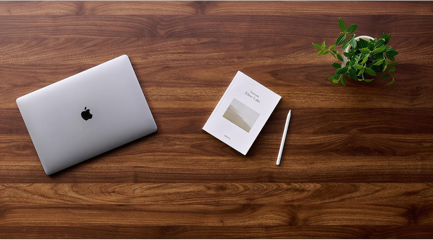 Kaboon Universal Tabletop 55"x20", Solid One-Piece Melamine Table Top, Double Desk L-Desk DIY, Home and Office, Dark Walnut