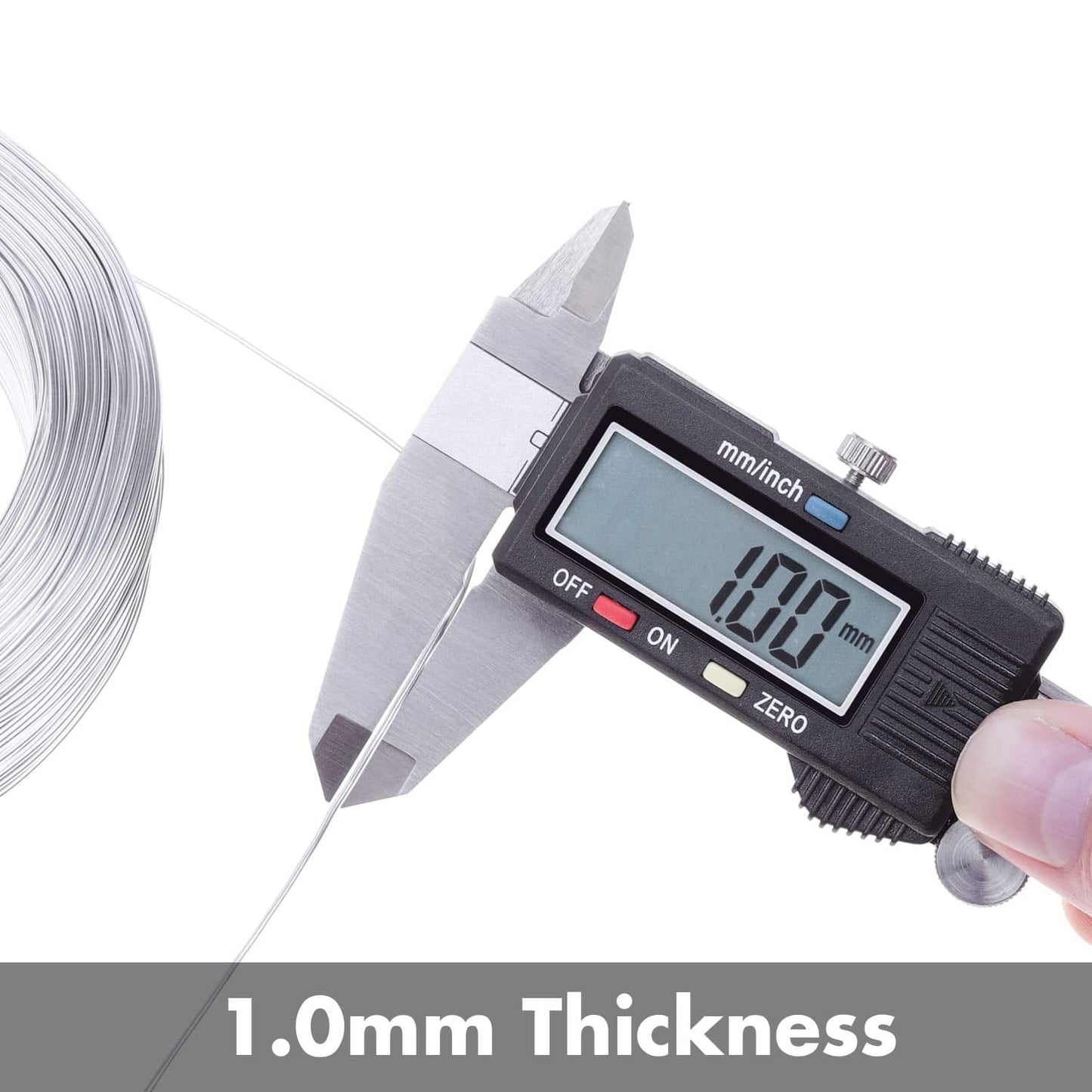 Aluminum Wire, Anezus 18 Gauge 328 FT Metal Wire Bendable Sculpting Aluminum Line 1mm for Crafts Jewelry Making Beading Floral (Silver)