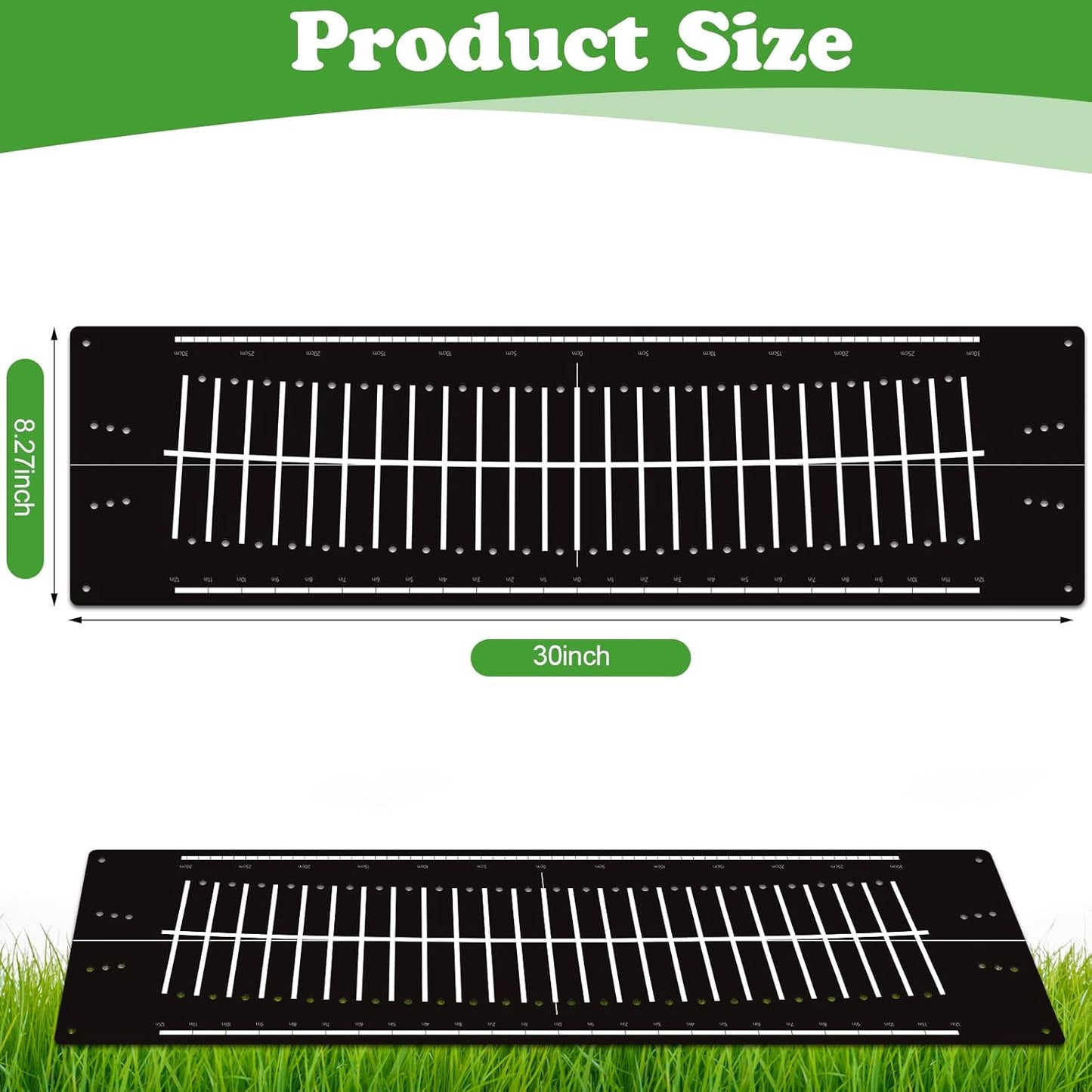 Golf Putting Mats Practice Indoor 30 x 8.27 Inch Golf Putting Practice Training Aid Alignment Track Green Mat Exercise Putter Training Supplies