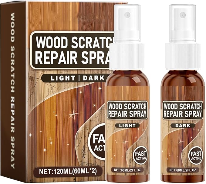 Scratch Remover Spray - Instant Wood Repair and Floor Polish, Natural Shine Protector | Furniture Restoration Cleaner for Wooden Tables, Cabinets, Doors, Home Decor, and Interior Maintenance