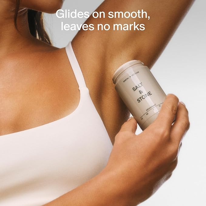 SALT & STONE Aluminum Free Deodorant | Extra Strength 48 Hour Protection for Women & Men | Made with Seaweed Extracts, Niacinamide & Prebiotics (Trio Set)