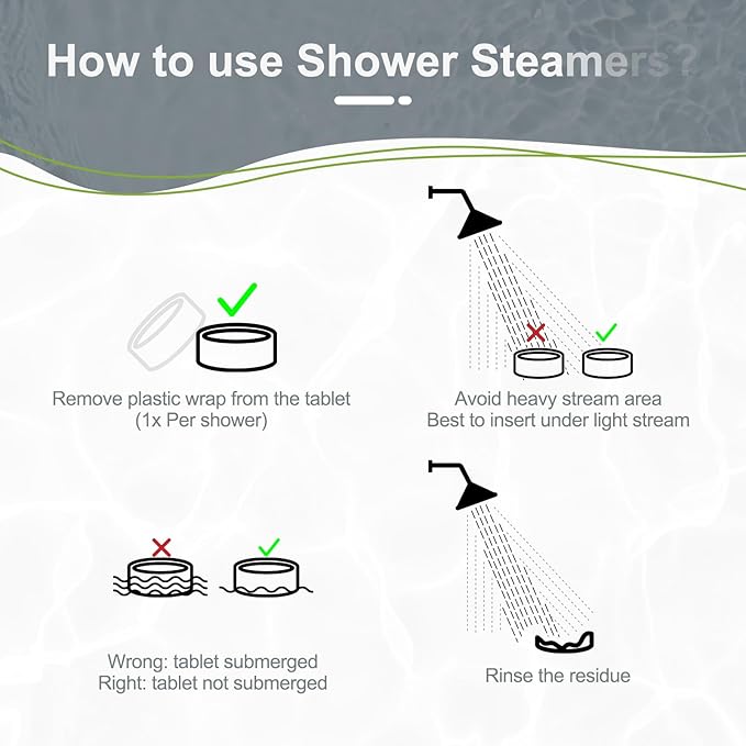 Shower Steamers Aromatherapy Birthday Gifts for Women Travel Essentials, 8 Pcs Rosemary, Bath Bombs Shower Bombs with Natural Essential Oils, Relaxation Home SPA
