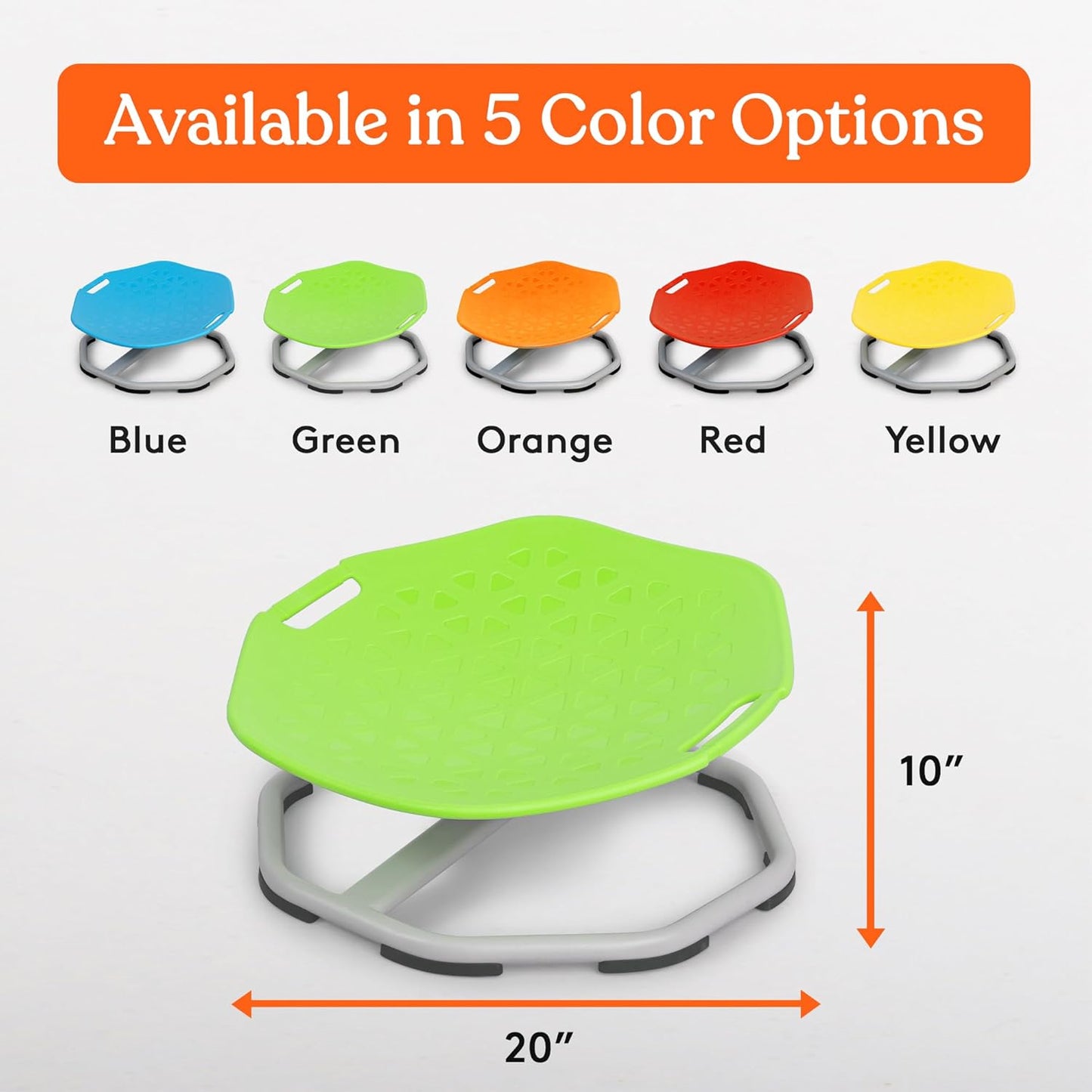 Special Supplies Spinning Chair for Kids- Versatile Kids Sit and Spin Sensory Chair for Training Body Coordination - Sensory Swivel Chair for Playroom, Bedroom, or Nursery (Green)