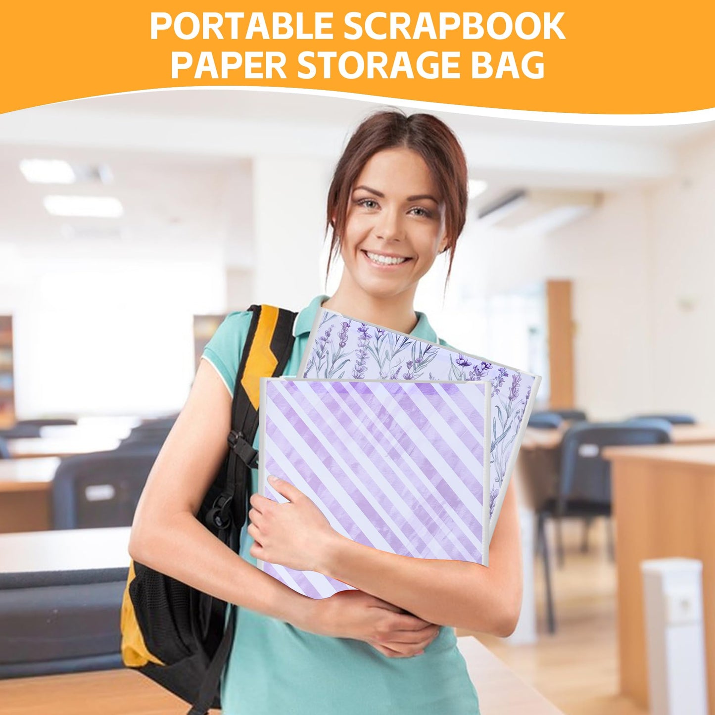Sxaffayc 12 Pack Scrapbook Paper Storage 12x12 Paper Organizer with 60PCS Sticky Index Tabs for Holding Scrapbooking, Vinyl Sheets, Cardstock and Photos