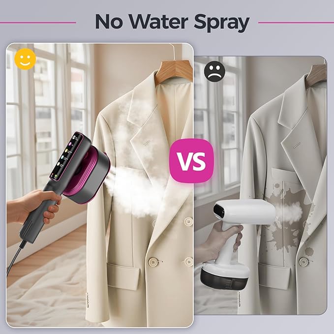 Travel Steamer for Clothes, 1200W Portable Steamer ＆ Iron 2 In 1, 13s Heat Up, LED Touch Display with 5 Modes, Large Ceramic Heat Panel, 110ml Tank, Garment Steamer for Home and Travel 𝟏𝟏𝟎𝐕