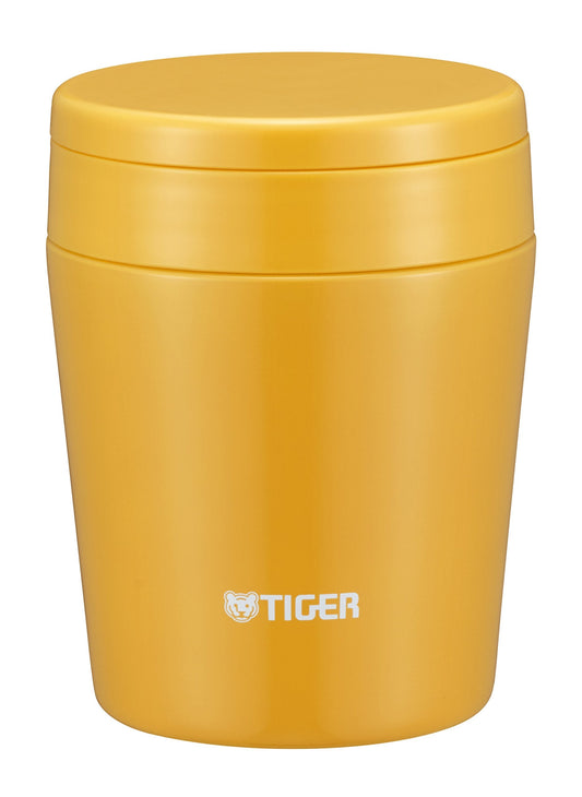 Tiger Thermos Vacuum Insulated Soup Jar, 10.1 fl oz (300 ml), Thermal, Bento Box, Wide Mouth, Round Bottom, Saffron Yellow MCL-B030-YS Tiger