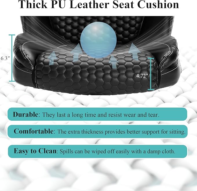 Big and Tall Office Chair,500lbs Capacity Ergonomic Desk Chair for Heavy People,PU Leather Swivel Rolling Computer Chair with Padded Flip-up Arms,High Back Executive Office Chair,Black