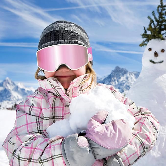 EXP VISION Ski/Snowboard Goggles Parent-child Snow Goggles Over Glasses for Men, Women Youth Kids