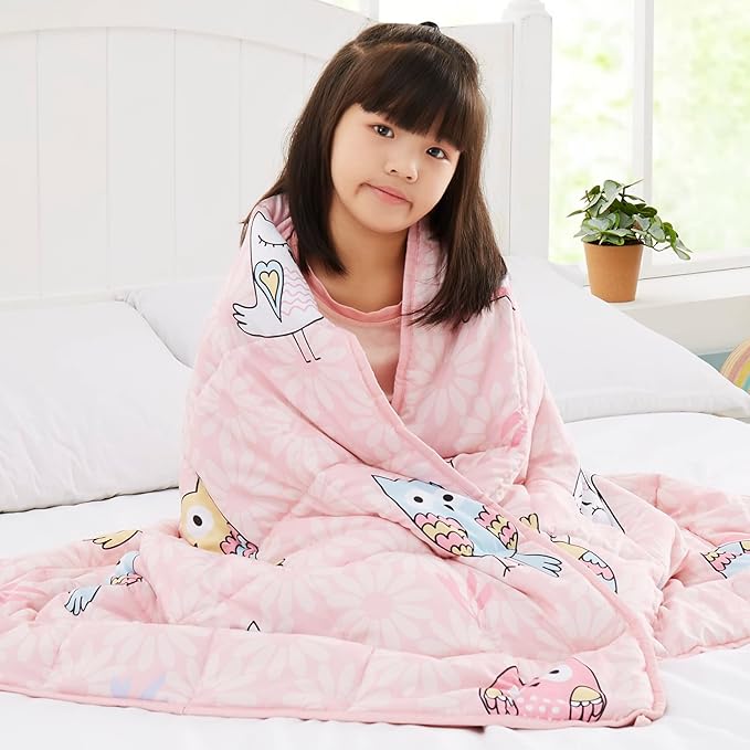 Topcee Weighted Blanket (5 lbs, 36" x 48") Cooling Throw Heavy Blanket for Sleeping Apply to 40-60 lbs, Soft Thick Breathable Blanket with Glass Bead, Easy Care