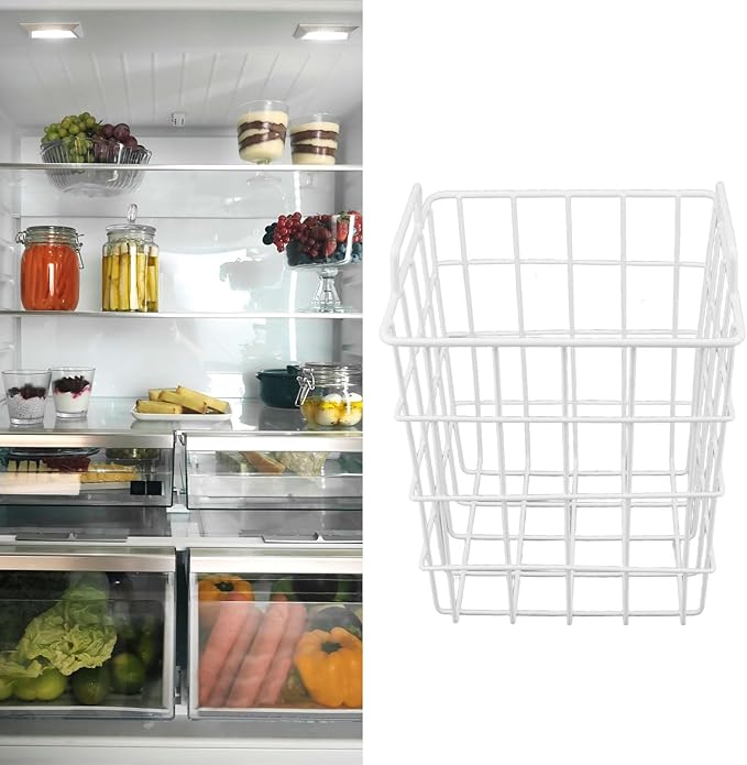 Freezer Wire Baskets Durable High Capacity Deep Fridge Organizer Basket For Kitchen Food (Eeneme3vnsgdpc6e-12)