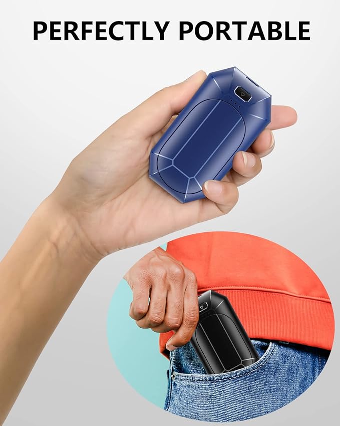 Hand Warmers Rechargeable, Dnaleao 2 Pack 4000mAh Electric Portable Pocket Heater, Heat Therapy Great for Outdoors, Hunting, Golf, Camping, Warm Gifts