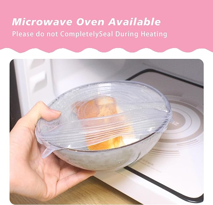 14 piece set circular square silicone dustproof and fresh-keeping cover, kitchen and household stretchable refrigerator microwave sealing and fresh-keeping film (blue)