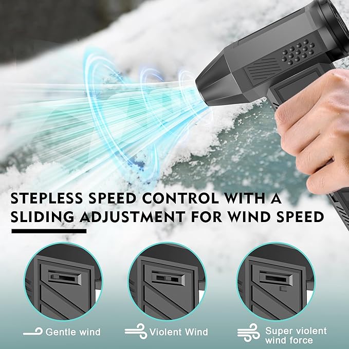 Compressed Air Duster, 180000RPM Electric Air Duster for Cleaning Keyboard&PC, Compressed Air Duster for PC with Illumination, Air Blower dusters for Laptop, Car and Home