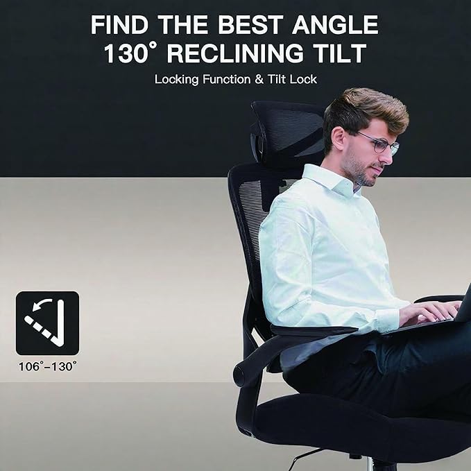 Big and Tall Office Chair Mesh Black Chair