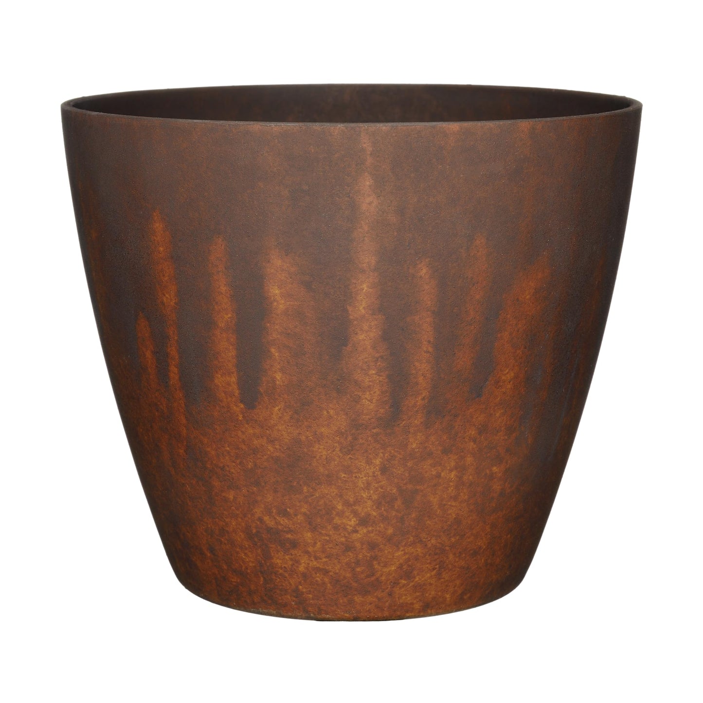 Classic Home and Garden Vogue Planter Pots w/Pottery Quality Finish - Modern Indoor & Outdoor Flower Pots - UV-Resistant Porch Planters - Decorative Pot for Flowers & Herbs (8” Burnished Rust)