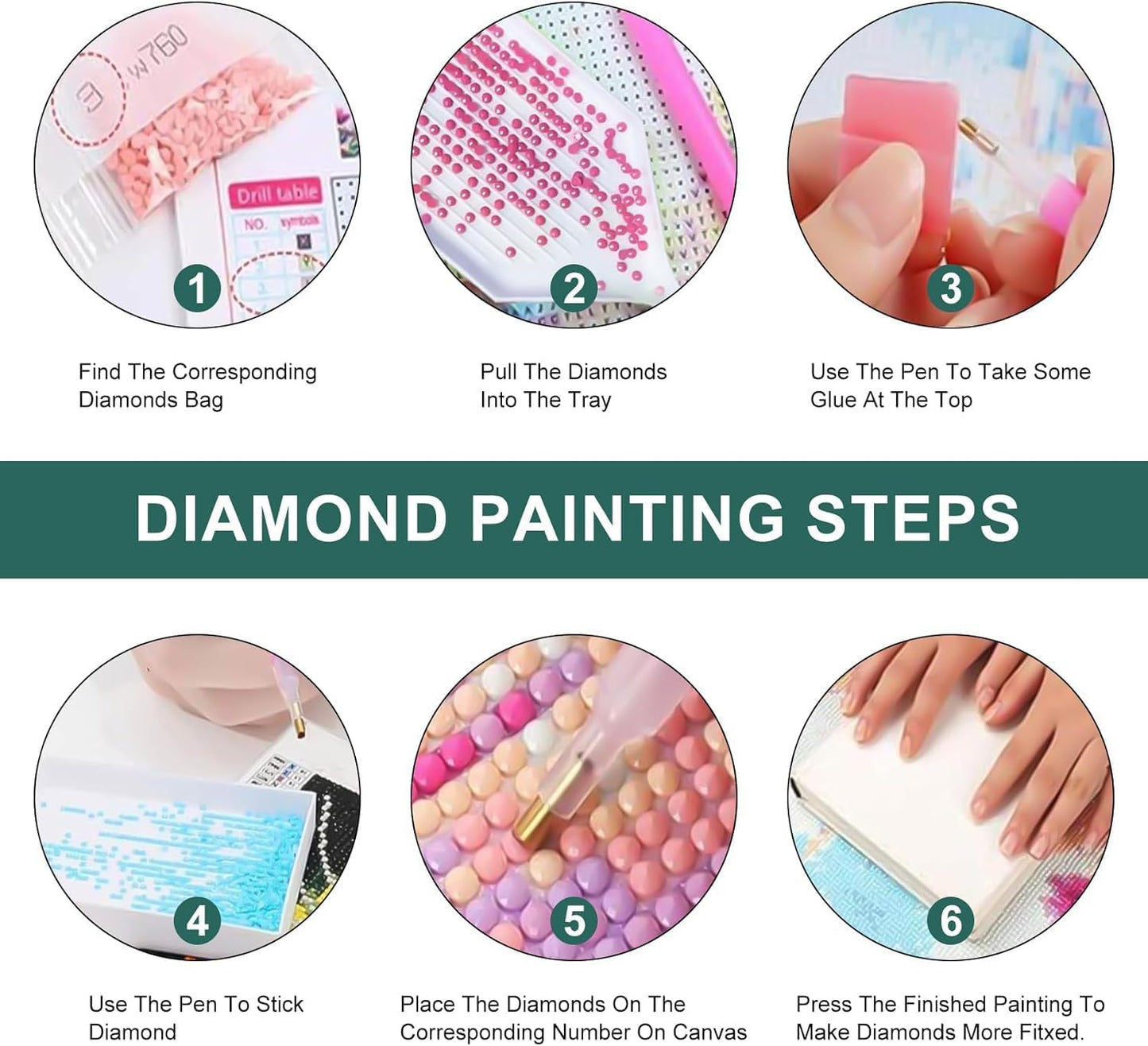 mrpwnle 4 Pack Cow Diamond Art Kits for Adults - DIY Cute Animals Diamond Painting Kits for Adults Beginner, Simple 5D Full Drill Diamond Art Dots Gem Art Kit for Home Wall Decor 12x12inch