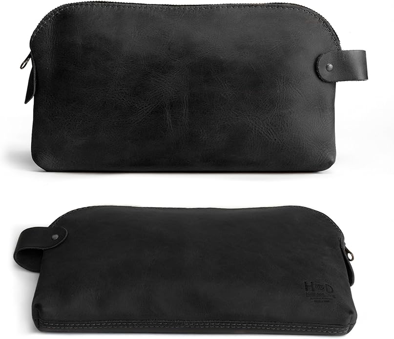 Hide & Drink, Large Rustic All Purpose Utility Bag for Cords & Chargers, Travel Bag, Multi-Purpose Bag, Full Grain Leather