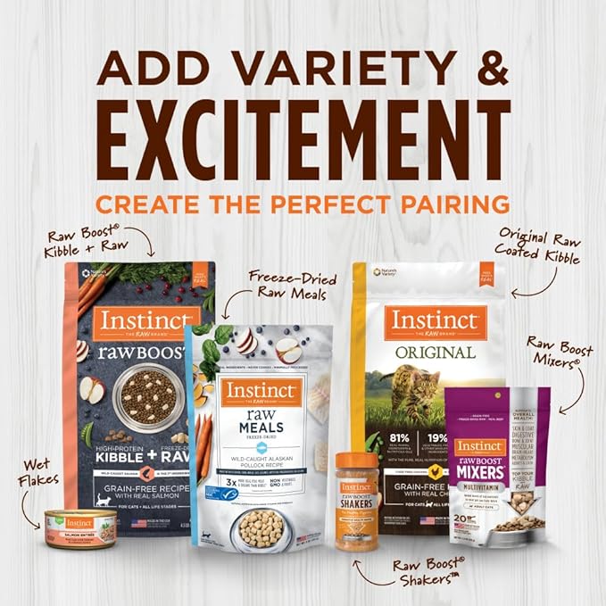 Instinct Raw Boost Mixers Freeze Dried Dog Food Toppers For Dry Food, Grain Free with Chicken For Dogs - Gut Health, 23 Ounce