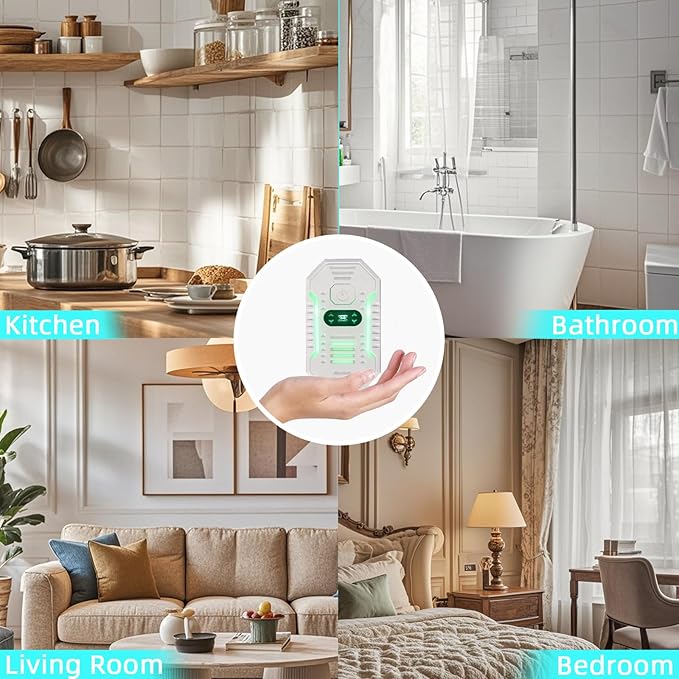 8 Pack Plug In Air Purifier Negative Ion Air Freshener for Home, Bedroom Kitchen Office Garage Room Air Ionizers Pets Smell Odor Dust Quiet Operation Portable Air Purifier