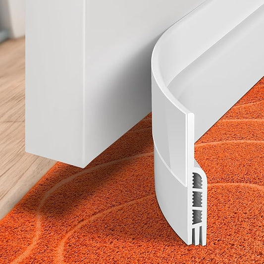 Holikme Door Draft Stopper Under Door Draft Blocker Insulator Doors Sweep Weather Stripping Noise Stopper Sheets, Rolls & Strips Strong Adhesive, White