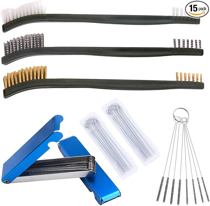 8 Pack Carburetor Cleaning Kit, Torch Tip Carb Dirt Remove Cleaner Set, Throttle Body Dirt Cleaner for Chainsaw Gas Orifices Welding Motorcycle ATV Carburetor Jet Stove Nozzles Shower Heads