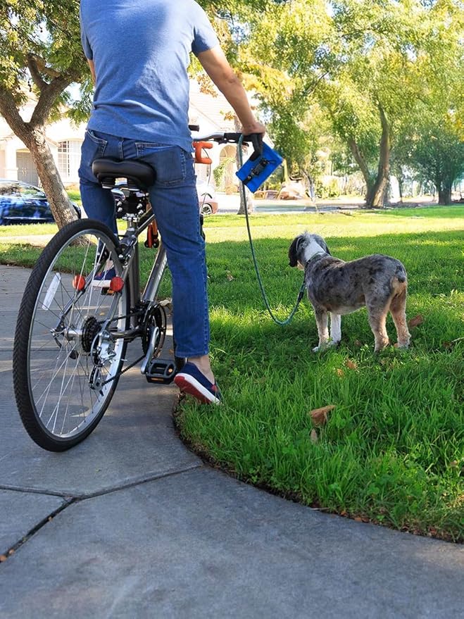 Poop Bag Holders for Leashes with Dog Poop Bags Rolls Biodegradable - Puppy Essentials & Litter Supplies - Durable Dispenser & Leak-Proof Pet Bags, Walking Parks Doggy Accessories Boy Girl Rose Tail