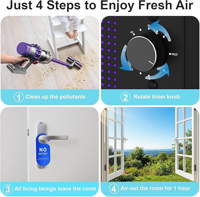PROGRACE Ozone Generator 180,000mg/h - Commercial Ozone Machine Odor Removal - O3 Ionizer Air Purifier Deodorizer for Home, Car, Pets, Smoke, Basement, Office, Industrial Use up to 9500 Sq Ft, PRO
