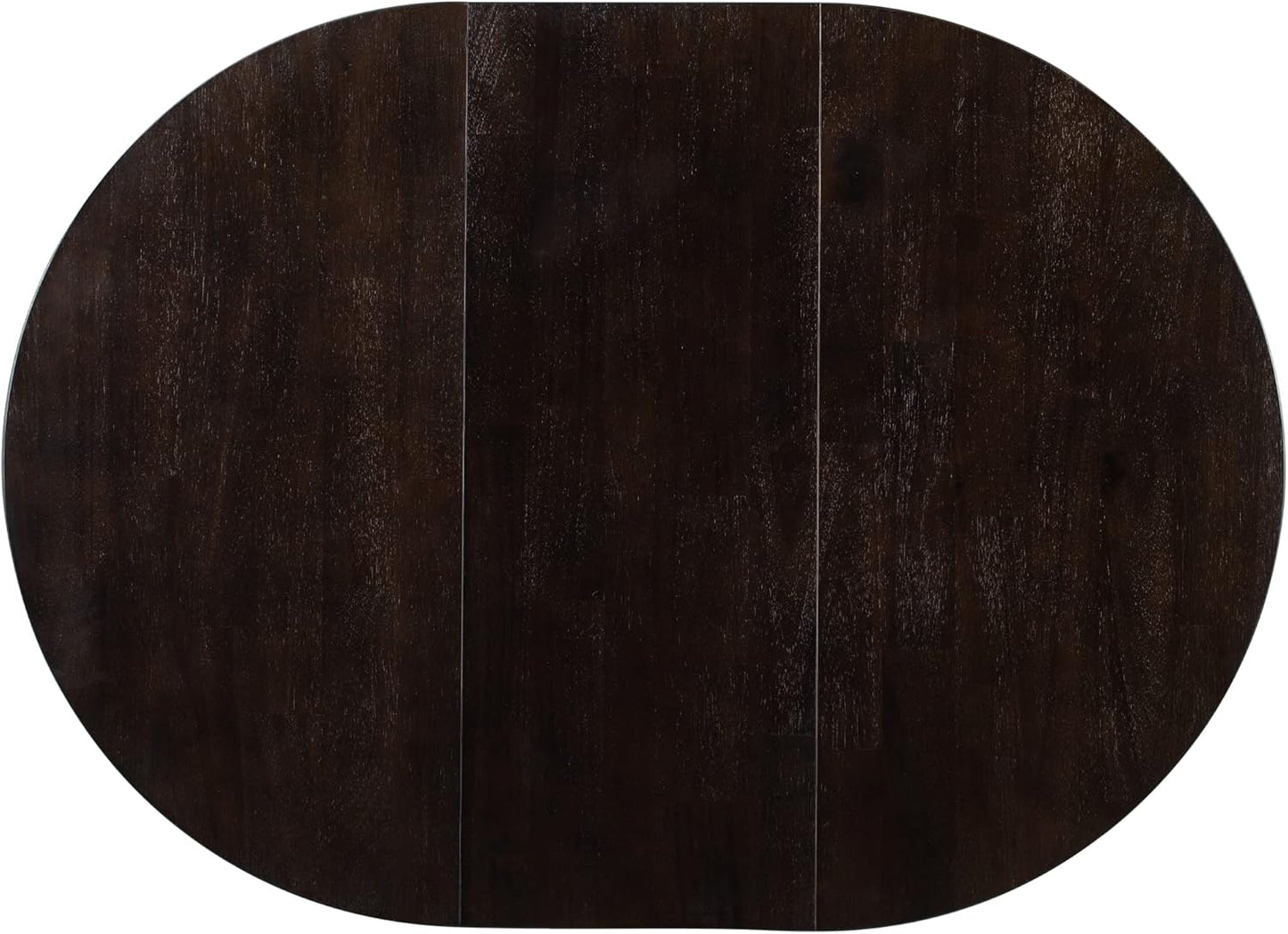 Farmhouse Style Expandable Round to Oval Dining Table with 16" Removable Leaf, Solid Wood Extendable Tabletop with Cross Trestle Legs, Space-Saving Kitchen-Tables for Home Apartment Restaurant