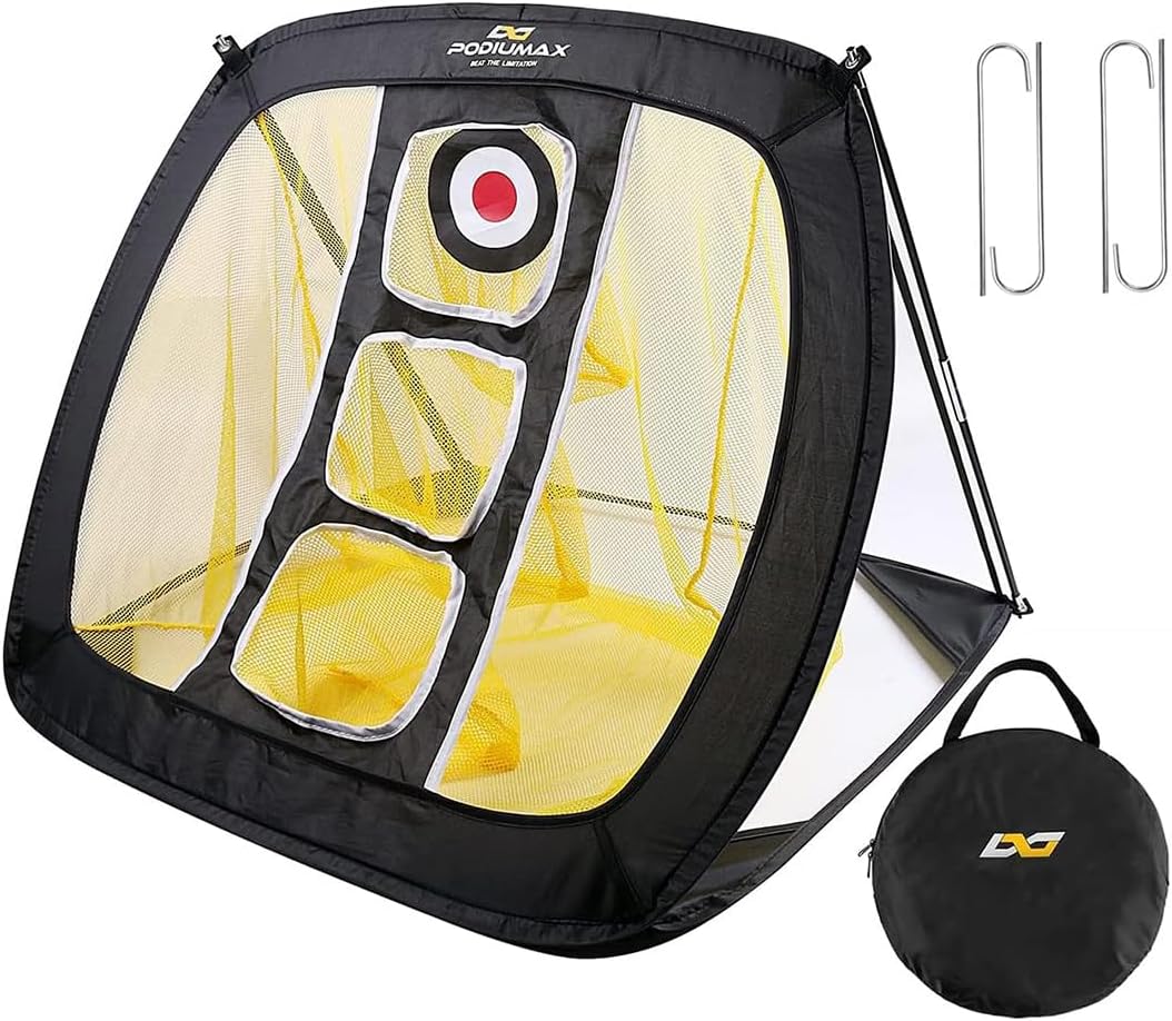PodiuMax Chipping Net, Pop Up Golf Nets for Backyard Driving Real Golf Balls, Indoor & Outdoor Practice Net for Accuracy Short Game