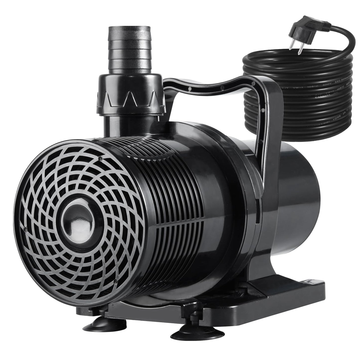170W 4755 GPH Submersible Water Pump with Adapters, Water Pump 33 FT Lift High for Ponds, Fountains, Waterfalls and Water Circulation, Aquarium Pump Quiet Operation Vertical/Horizontal w/ 16 FT Cord