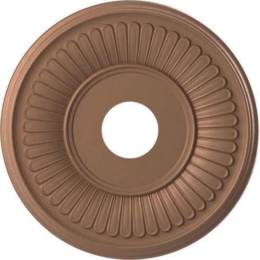 Ekena Millwork 16Od X 3 1/2Id X 1P Berkshire Thermoformed Pvc Ceiling Medallion (Fits Canopies Up To 7), Aged Copper