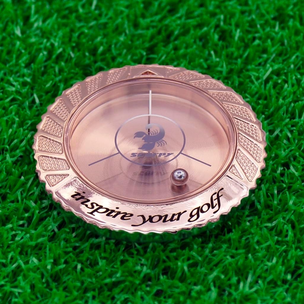 scorpy Golf Level Ball Marker with Metal Bead and Hat Clip, High Precision Putting Green Reading Aid Golf Accessories, Precision Alignment Tool for Perfect Putts