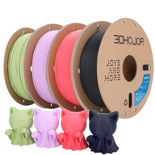3DHoJor Matte PLA Filament 1.75mm 1kg*4 Bundle Cardboard Spool PLA Filament 1.75 PLA 3D Printing Filament, Print with Most 3D Pr