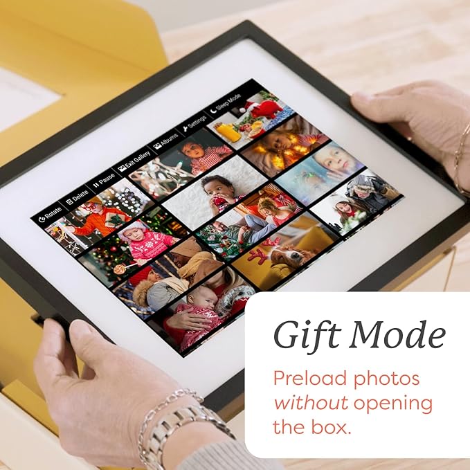 Skylight Frame – WiFi Digital Picture Frame Customer Support, Touch Screen Digital Photo Frame with Easy Setup, Photo Gifts for Parents and Grandparents - 10 Inch Black