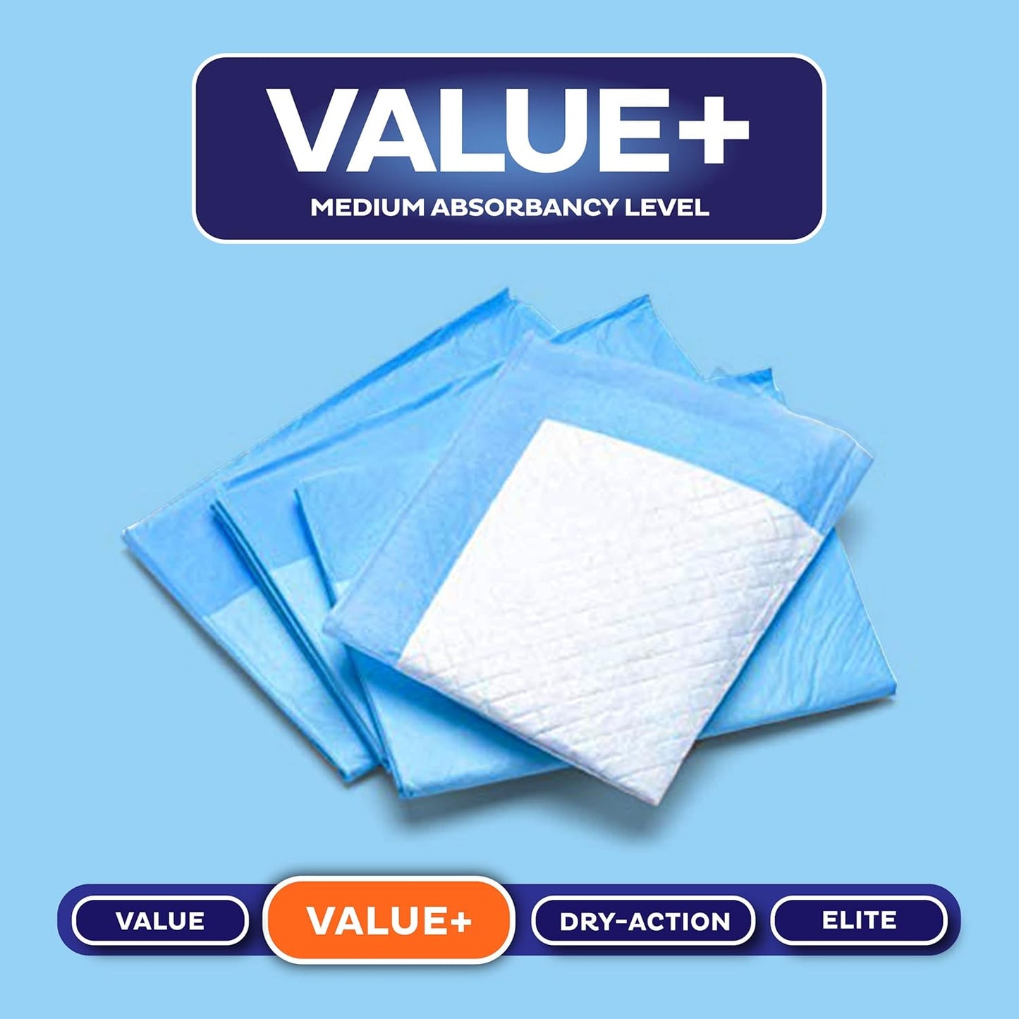 Chucks Pads Disposable [50-Pack] Underpads 17"x 24" - Pee Pads for Dog, Puppy - Diaper Changing Table Pad for Baby - Incontinence Bed & Chair Liners for Elderly - Pet Potty Training Pads - Leak Proof